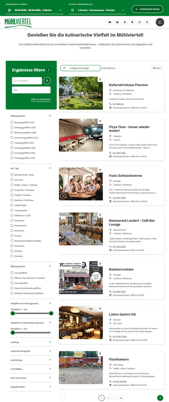 TOURDATA-Gastronomie Liste Mühlviertel | Design-Update 2025 (Vergrößerte Ansicht)