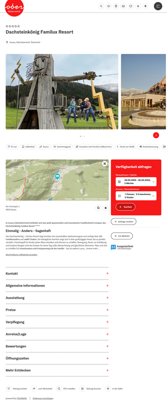 TOURDATA-Unterkunft Detailseite Oberösterreich | Design-Update 2025 (Vergrößerte Ansicht)